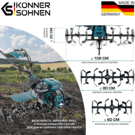 Бензиновый культиватор KS 7HP-1050G - 10