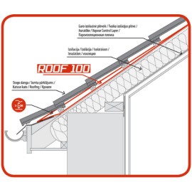 Тришарова дифузійна мембрана ROOF 100 1,5х50 м, 75 м2, 100 г/м2 - 6