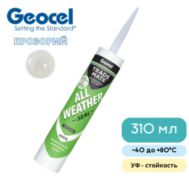 Клей - герметик Geocel All Weather 310 мл силиконовый - Прозрачный цвет  - 1