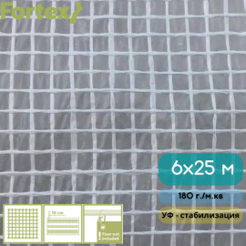 Плівка армована Fortex 6х25 м для теплиць 180 г/м.кв прозора - 8