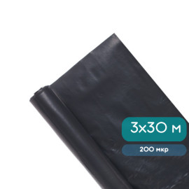 Поліетиленова плівка 3м*30 м (90 м.кв) 200 мкр чорна - 1