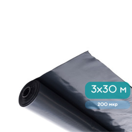 Поліетиленова плівка 3м*30 м (90 м.кв) 200 мкр чорна - 2