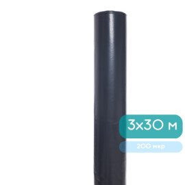 Поліетиленова плівка 3м*30 м (90 м.кв) 200 мкр чорна - 3
