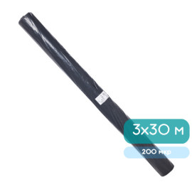 Поліетиленова плівка 3м*30 м (90 м.кв) 200 мкр чорна - 4