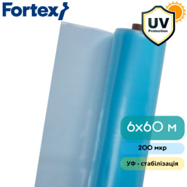 Пленка полиэтиленовая Fortex 6м*60 м (360 м.кв) 200 мкр УФ-стабилизация синяя - 1