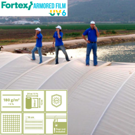 Плівка армована теплична Fortex 12 х 25 м, 300 м2, 180 гм2, прозора, УФ 6% - 17