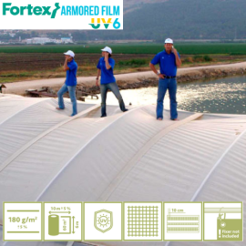 Плівка армована теплична Fortex 6 x 10 м, 60 м2, 180 г/м2, прозора, УФ - 6% - 17