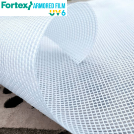 Плівка армована теплична Fortex 6 x 25 м, 150 м2, 180 г/м2, прозора, УФ 6%  - 10