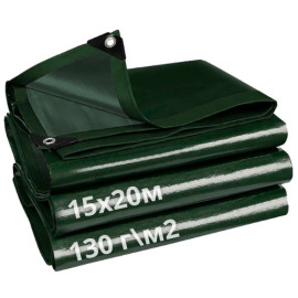 Тент Fortex полипропиленовый ламинированный защитный 15x20 м 130 г./м.кв зеленый