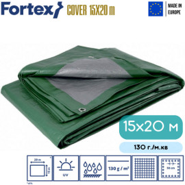 Тент Fortex поліпропіленовий захисний ламінований 15x20 м 130 г./м.кв зелений - 1