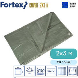Тент Fortex поліпропіленовий захисний ламінований 2x3 м 90 г./м.кв зелений - 1