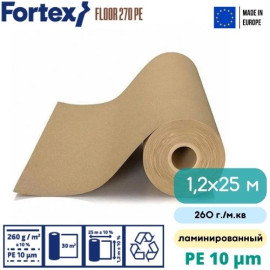 Защитный картон Fortex Floor 270 PE ламинированный напольный 1,2х25 м - 1