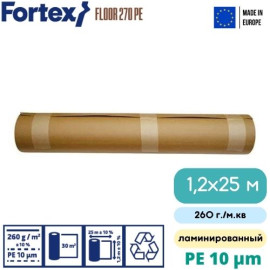 Защитный картон Fortex Floor 270 PE ламинированный напольный 1,2х25 м - 2