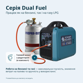 Інверторний Генератор (газ/бензин) KS 1900iG S - 1