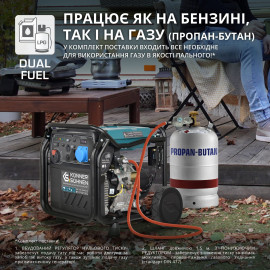 Інверторний газобензиновий генератор KS 8100iEG - 3